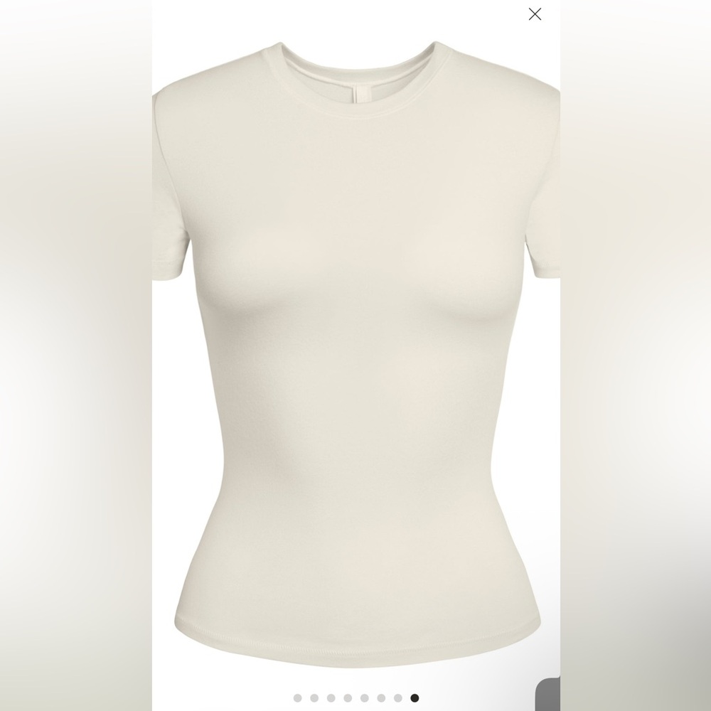 Skims off white cotton jersey tshirt size M